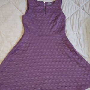 DKNY Dress Eggplant Color Quilted Sz 12